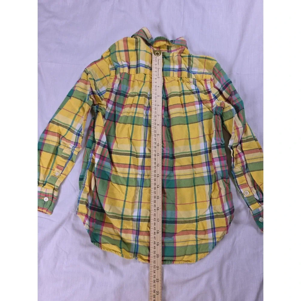 Ralph Lauren Shirt Boys 8 Multicolor Plaid Long Sleeve Button Up Casual Spring